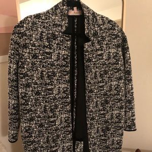 Black/white Patterned Coatigan